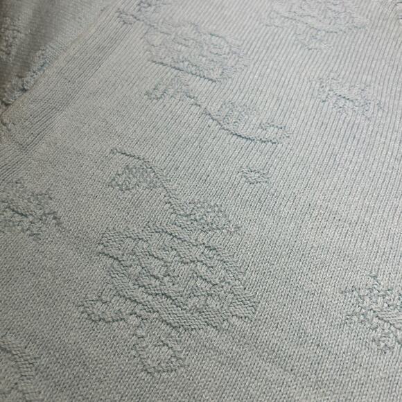 VTG 80s Fairy Kei NEW Short Sleeved Sweater USA Womens Floral sz PL Kawaii Blue - Picture 4 of 7